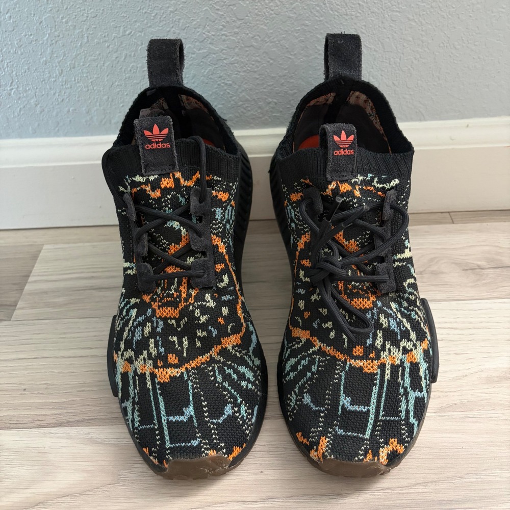 Adidas NMD R1 Primeknit Hyper Pop Black Multi Color Mens Sneakers G57941 Size 8